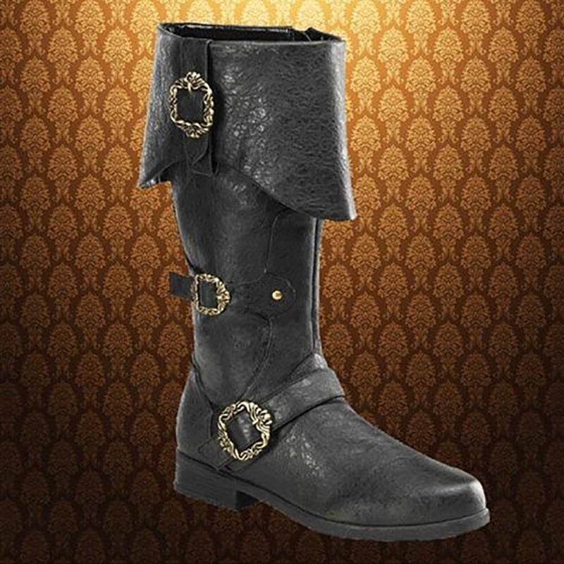 New Trade Europe And America Medieval Viking Viking Renaissance Cosplay Leather Boots - Image 5